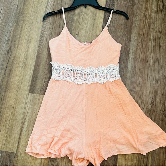 Altar'd State | blush pink spaghetti strap romper - Picture 1 of 4